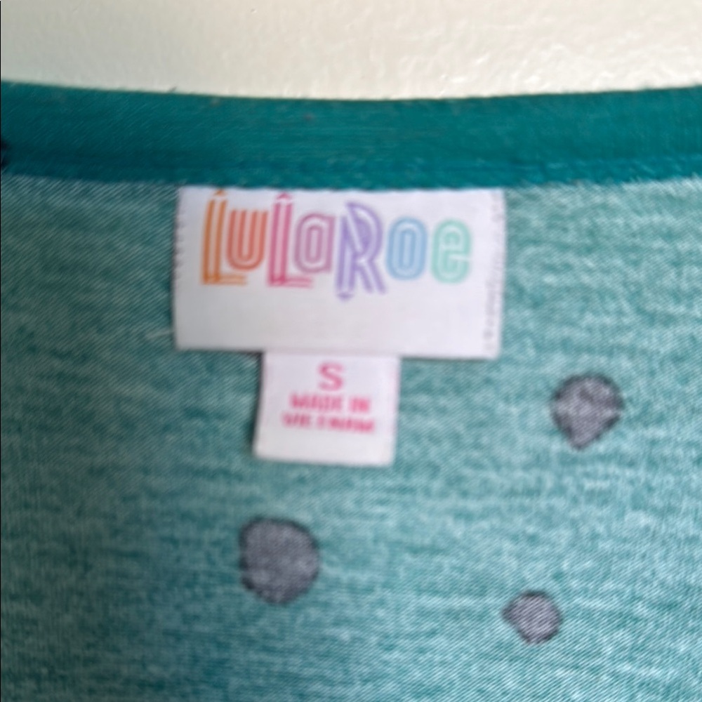 LuLaRoe Green Fit and Flare Midi Dress - Picture 2 of 3